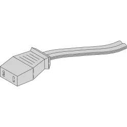 Connection cable, 2 faston plug 2.8 x 0.5 mm, PVC, (L) 1000 mm, 21101-246
