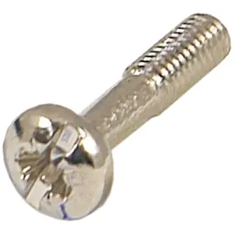 Screw, cross recess/slot, straight, steel, (L x D) 12.3 mm x 14.3 mm, for front plates, 21101-101, package with 100 pieces - 1