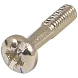 Screw, cross recess/slot, straight, steel, (L x D) 12.3 mm x 14.3 mm, for front plates, 21101-101, package with 100 pieces