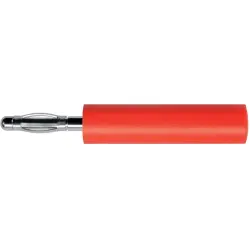 Reducer adapter, 2 mm plug to 4 mm socket, red, A 20-40 S NI / RT