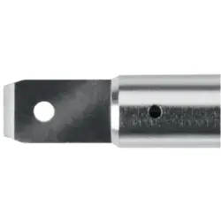 4 mm socket, flat plug connection, mounting Ø 6 mm, black, EPB 6792 NI / FST 4.8X0.8 / SW
