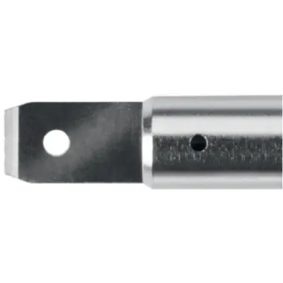 4 mm socket, flat plug connection, mounting Ø 6 mm, black, EPB 6792 NI / FST 4.8X0.8 / SW - 1