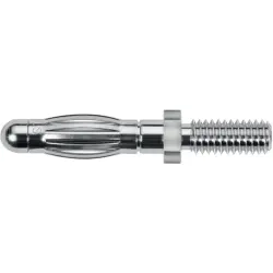 4 mm plug, screw connection, mounting Ø 4 mm, silver, FK 1210 NI