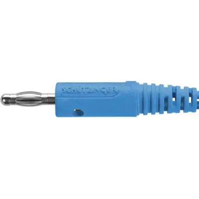 4 mm plug, solder connection, 2.5 mm², blue, FK 8 L NI / BL - 1