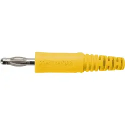 4 mm plug, solder connection, 2.5 mm², yellow, FK 9 L NI / GE