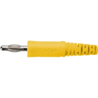 4 mm plug, solder connection, 2.5 mm², yellow, FK 9 L NI / GE - 1