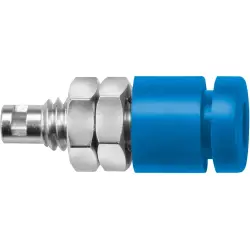 2 mm socket, solder connection, mounting Ø 5.1 mm, blue, IBU 2011 NI / BL