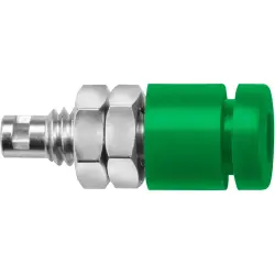 2 mm socket, solder connection, mounting Ø 5.1 mm, green, IBU 2011 NI / GN
