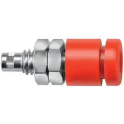 2 mm socket, solder connection, mounting Ø 5.1 mm, red, IBU 2011 NI / RT