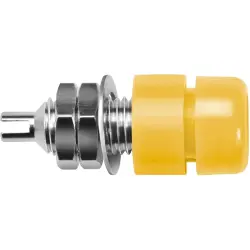 4 mm socket, solder connection, mounting Ø 7.5 mm, yellow, IBU 401 NI / GE