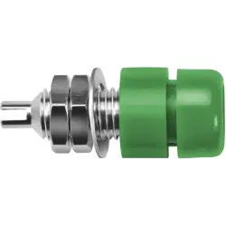 4 mm socket, solder connection, mounting Ø 7.5 mm, green, IBU 401 NI / GN