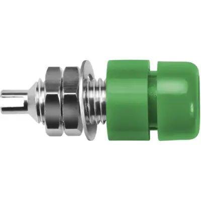 4 mm socket, solder connection, mounting Ø 7.5 mm, green, IBU 401 NI / GN - 1