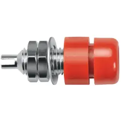 4 mm socket, solder connection, mounting Ø 7.5 mm, red, IBU 401 NI / RT