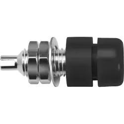 4 mm socket, solder connection, mounting Ø 7.5 mm, black, IBU 401 NI / SW