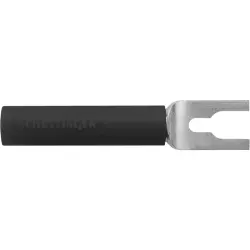 Adapter, cable lug 2.1-4.2 mm to 4 mm socket, black, CAT II, LB 4-KS NI / 9 / SW