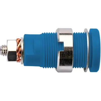 4 mm socket, screw connection, mounting Ø 12.2 mm, CAT III, blue, SEB 6445 NI / BL - 1