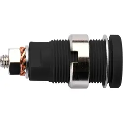 4 mm socket, screw connection, mounting Ø 12.2 mm, CAT III, black, SEB 6445 NI / SW