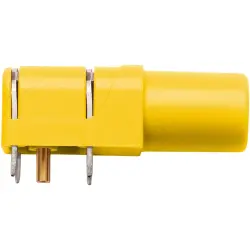 4 mm socket, PCB connection, CAT III, yellow, SWEB 8094 AU / GE