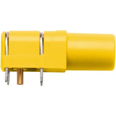 4 mm socket, PCB connection, CAT III, yellow, SWEB 8094 AU / GE - 1
