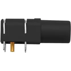 4 mm socket, PCB connection, CAT III, black, SWEB 8094 AU / SW