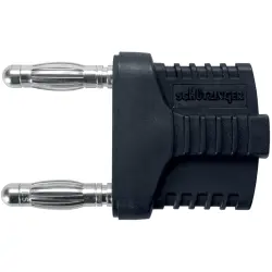 Jumper, pitch 19 mm, 33 VAC/70 VDC, 70 V, 12 A, nickel-plated, black, KURZ 19-4 IG MB NI / SW