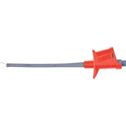 Safety clamp test probe, red, max. 5 mm, L 163 mm, CAT II, socket 4 mm, SKPS 6780 NI / RT