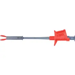 Safety clamp test probe, red, max. 11.5 mm, L 177.5 mm, CAT III, socket 4 mm, SKPS 6925 NI / RT