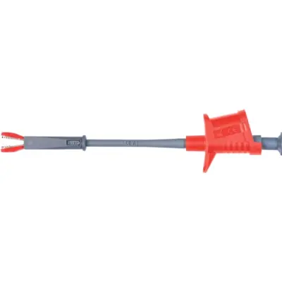 Safety clamp test probe, red, max. 11.5 mm, L 177.5 mm, CAT III, socket 4 mm, SKPS 6925 NI / RT - 1