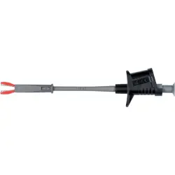 Safety clamp test probe, black, max. 11.5 mm, L 177.5 mm, CAT III, socket 4 mm, SKPS 6925 NI / SW