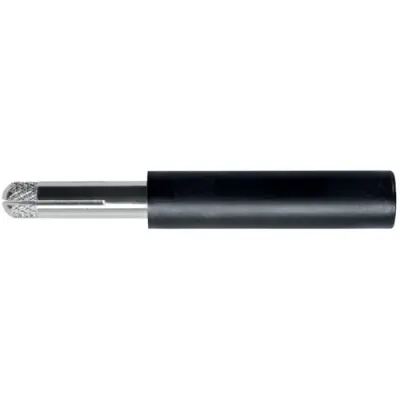Screw-clamping adapter, 4 mm plug, spreadable to 4 mm socket, black, CAT II, A 2116 NI / SW - 1