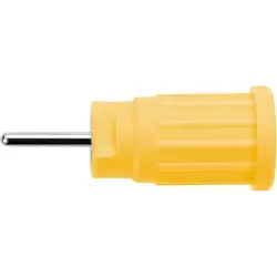 4 mm socket, round plug connection, mounting Ø 12.2 mm, CAT III, yellow, SEPB 6449 NI / GE