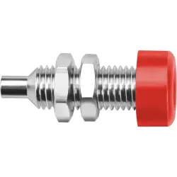 4 mm socket, solder connection, mounting Ø 6 mm, red, BU 403 NI / RT