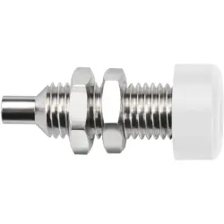 4 mm socket, solder connection, mounting Ø 6 mm, white, BU 403 NI / WS
