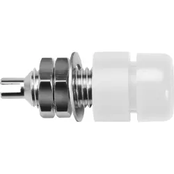 4 mm socket, solder connection, mounting Ø 7.5 mm, white, IBU 401 NI / WS