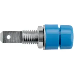 4 mm socket, flat plug connection, mounting Ø 7 mm, blue, IBU 5568 NI / BL