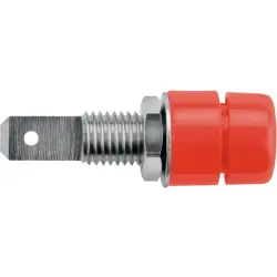 4 mm socket, flat plug connection, mounting Ø 7 mm, red, IBU 5568 NI / RT