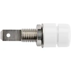 4 mm socket, flat plug connection, mounting Ø 7 mm, white, IBU 5568 NI / WS
