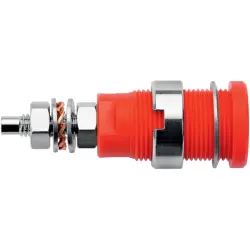 4 mm socket, screw connection, mounting Ø 12.2 mm, CAT III, red, SEB 6446 NI / RT