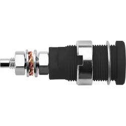 4 mm socket, screw connection, mounting Ø 12.2 mm, CAT III, black, SEB 6446 NI / SW