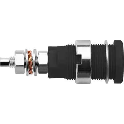 4 mm socket, screw connection, mounting Ø 12.2 mm, CAT III, black, SEB 6446 NI / SW - 1