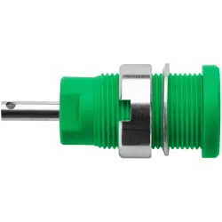 4 mm socket, solder connection, mounting Ø 12.2 mm, CAT III, green, SEB 6525 NI / GN