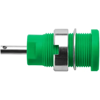 4 mm socket, solder connection, mounting Ø 12.2 mm, CAT III, green, SEB 6525 NI / GN - 1