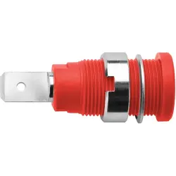 4 mm socket, flat plug connection, mounting Ø 12.2 mm, CAT III, red, SEB 7080 NI / RT