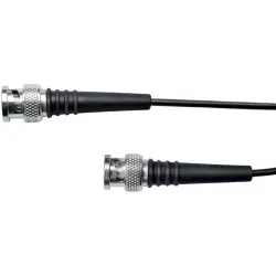 Coaxial cable, BNC plug (straight) to BNC plug (straight), 50 Ω, RG-58C/U, grommet black, 1 m, KO 88-58 / 100 / SW