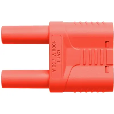 Jumper, pitch 19 mm, 1000 VAC/VDC, 1 kV, 32 A, nickel-plated, red, SKURZ 6100 / 19-4 IG 2MB NI / RT - 1