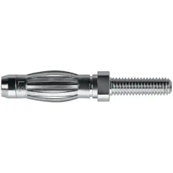 4 mm plug, screw connection, mounting Ø 4 mm, silver, FK 1199 NI