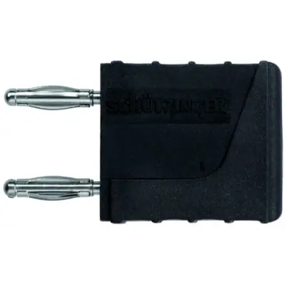 Jumper, pitch 10 mm, 33 VAC/70 VDC, 70 V, 12 A, nickel-plated, black, KURZ 10-2 IG MB NI / SW - 1