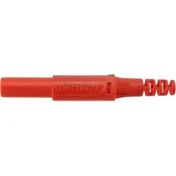4 mm plug, screw connection, 2.5 mm², CAT II, red, SFK 30 S NI / OK / RT