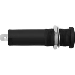 4 mm socket, flat plug connection, mounting Ø 12.2 mm, CAT IV, black, HSEB 3125 L NI / SW