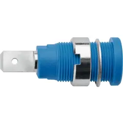 4 mm socket, flat plug connection, mounting Ø 12.2 mm, CAT III, blue, SEB 7080 NI / BL
